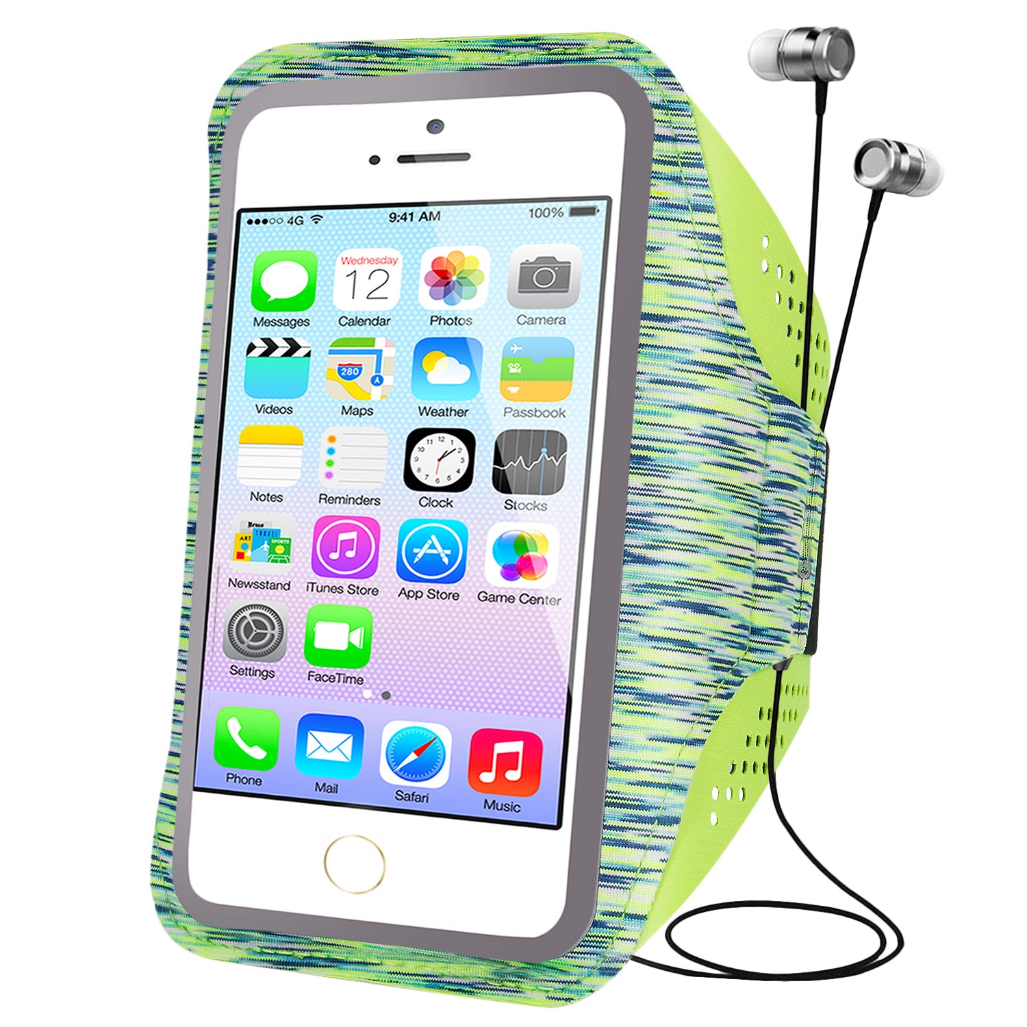 Outdoor Sports Arm Bag Fitness Cell Phone Pouch with Reflective Strip for Men and Women, Size M