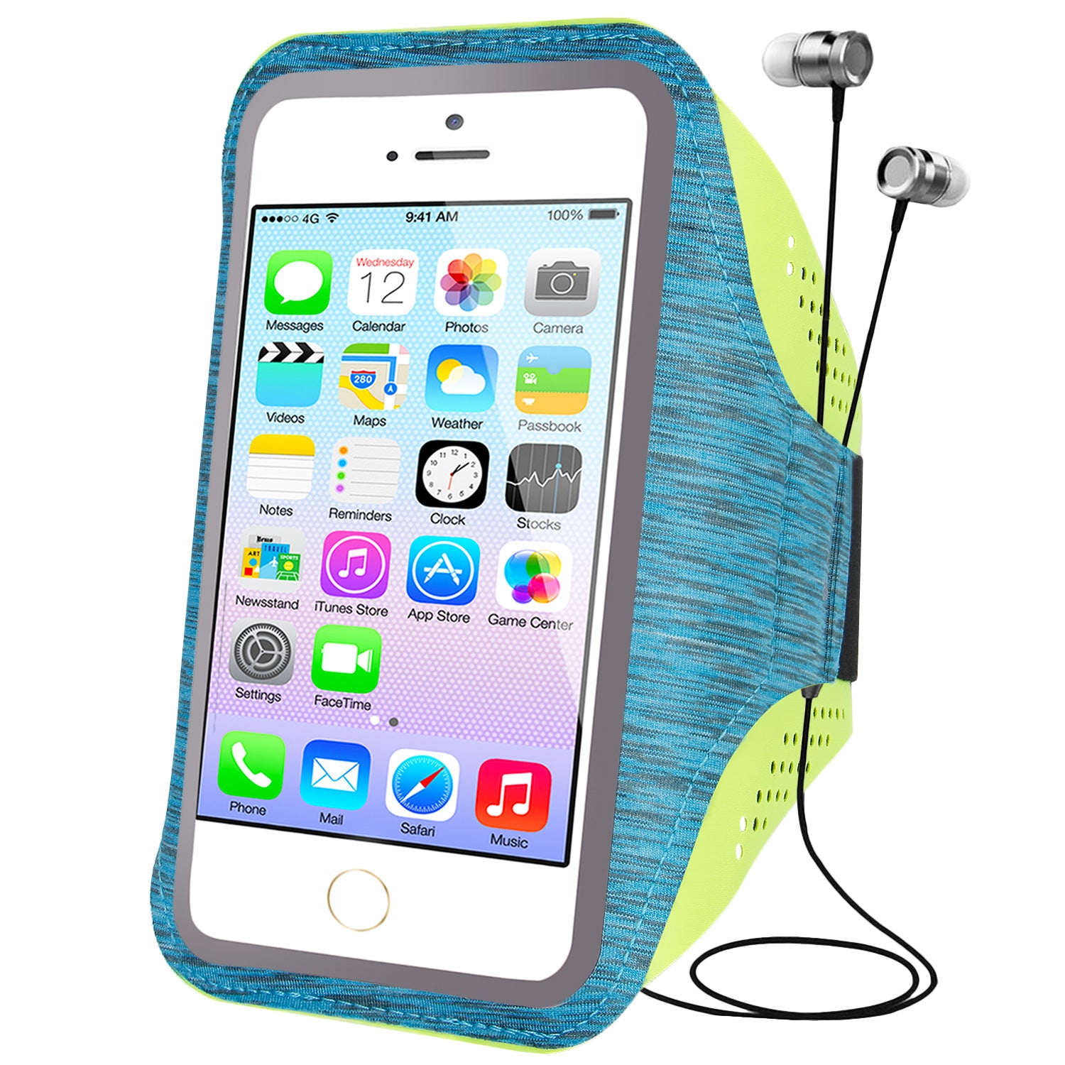 Outdoor Sports Arm Bag Fitness Cell Phone Pouch with Reflective Strip for Men and Women, Size M