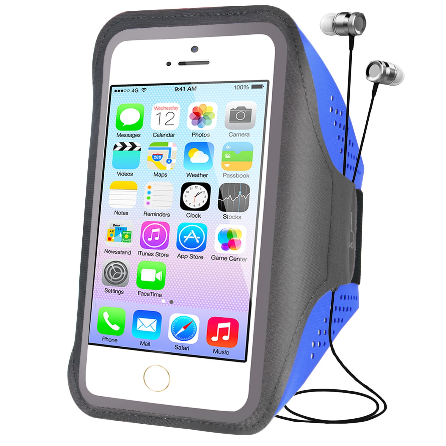 Outdoor Sports Arm Bag Fitness Cell Phone Pouch with Reflective Strip for Men and Women, Size M