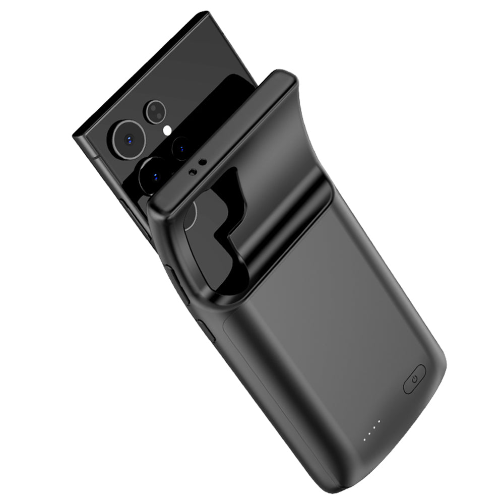 ZHX-217 For Samsung Galaxy S24 Ultra Battery Case 5000mAh Protective Battery Pack Cover Soft Edge