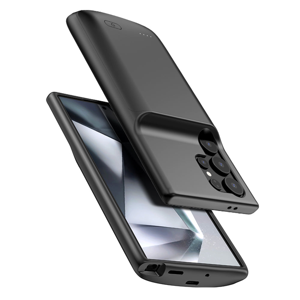 ZHX-217 For Samsung Galaxy S24 Ultra Battery Case 5000mAh Protective Battery Pack Cover Soft Edge