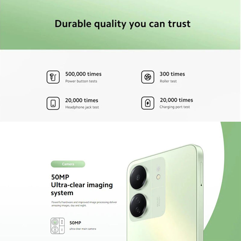 XIAOMI Redmi 13C EU Version 8GB+256GB 50MP Smartphone 6.74" IPS Display Helio G85 4G Cellphone