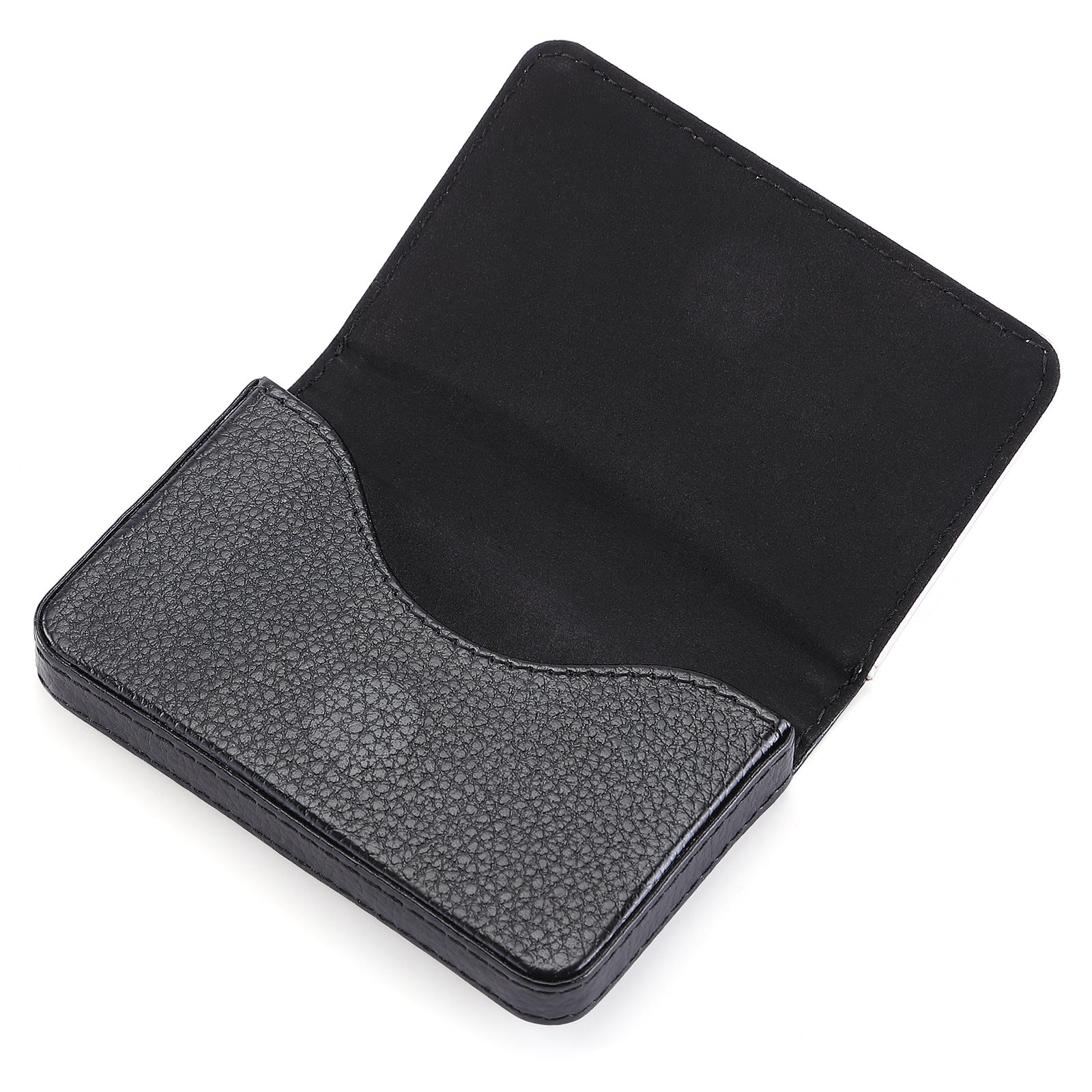 Magnetic PU Leather Business Card Holder Portable Mini Card Storage Organizer Box