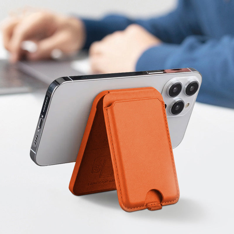 ILEX PACK Compatible with MagSafe Card Bag for Mobile Phone with Adjustable Kickstand