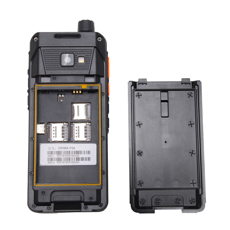 UNIWA P5 2.8 Inch NFC Walkie Talkie Android 9.0 4G Smartphone Support Zello POC, 4G LTE Network+UHF Analog Version