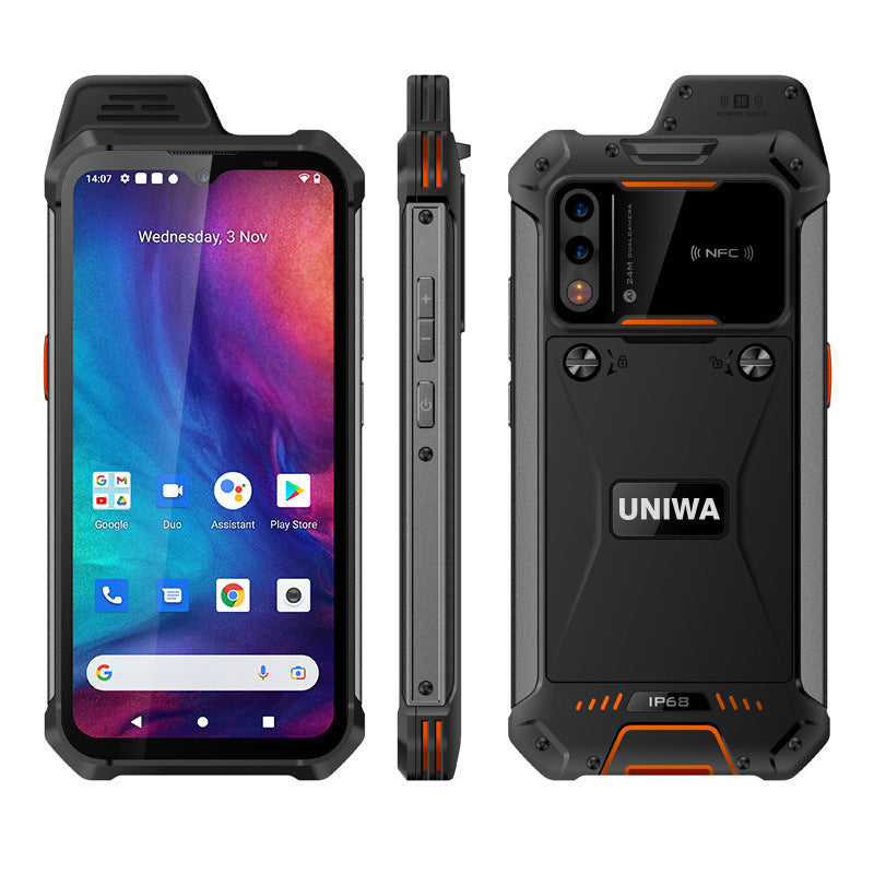UNIWA W888 6.3-inch Phone 4+64GB IP68 Waterproof 4G Smartphone FHD+ IPS Intercom Mobile Phone