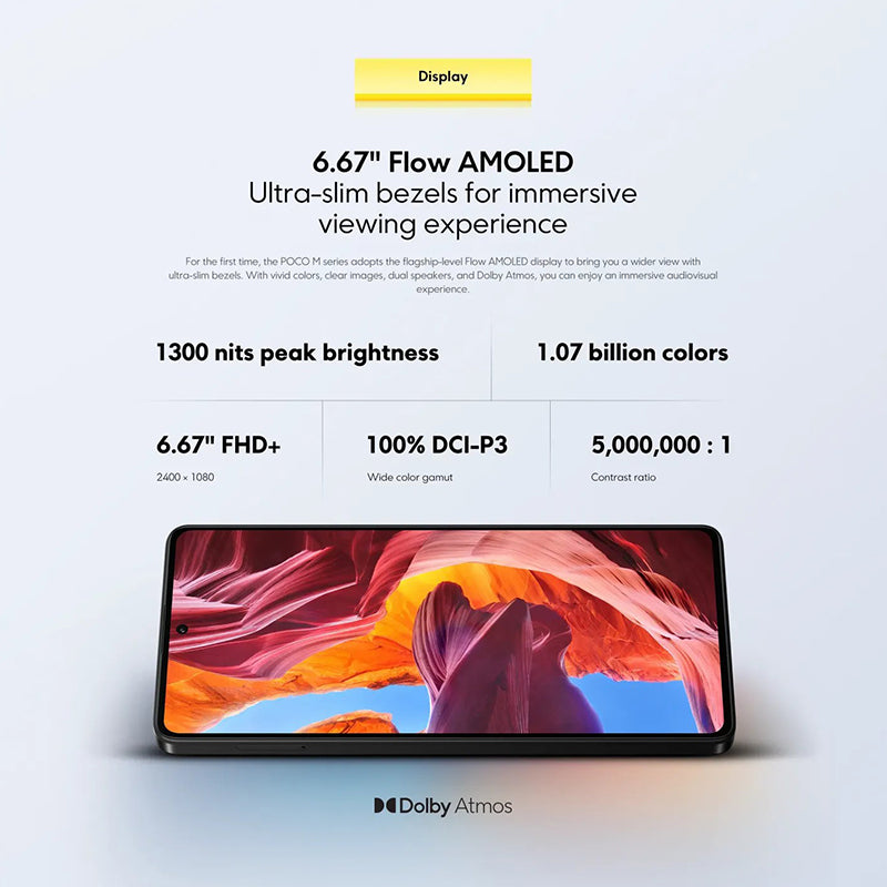 XIAOMI POCO M6 Pro 4G 8+256GB 6.67-inch AMOLED Helio G99 Ultra 64MP Cam Android 13 Cell Phone, EU Version