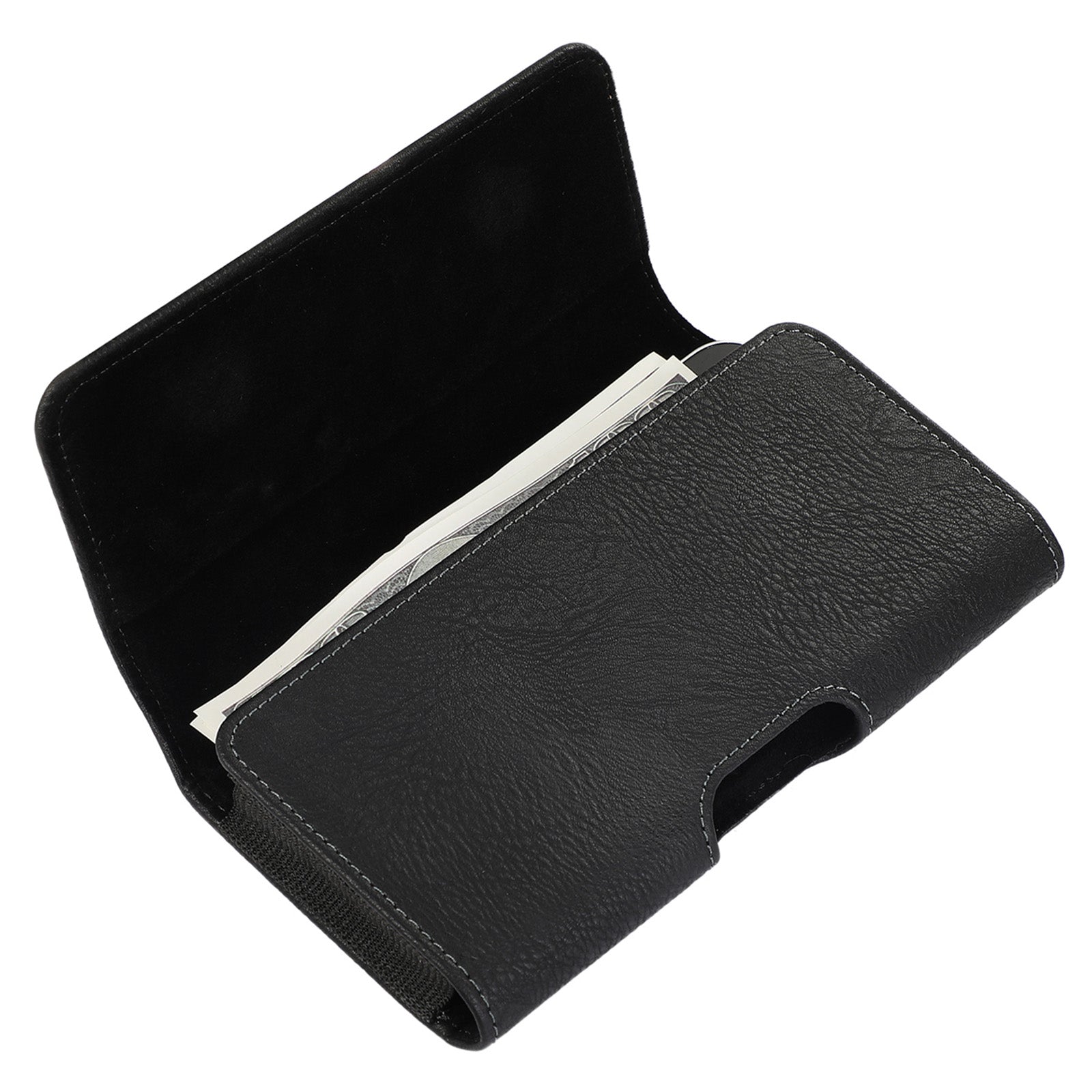 5 Inch Magnetic Waist Pouch Horizontal Style PU Phone Carrying Case