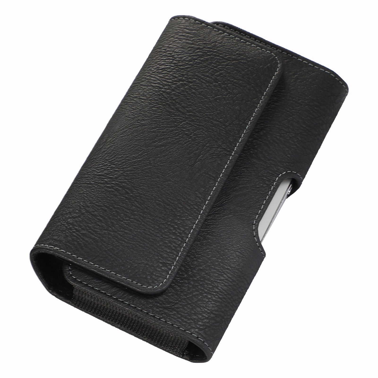 5 Inch Magnetic Waist Pouch Horizontal Style PU Phone Carrying Case