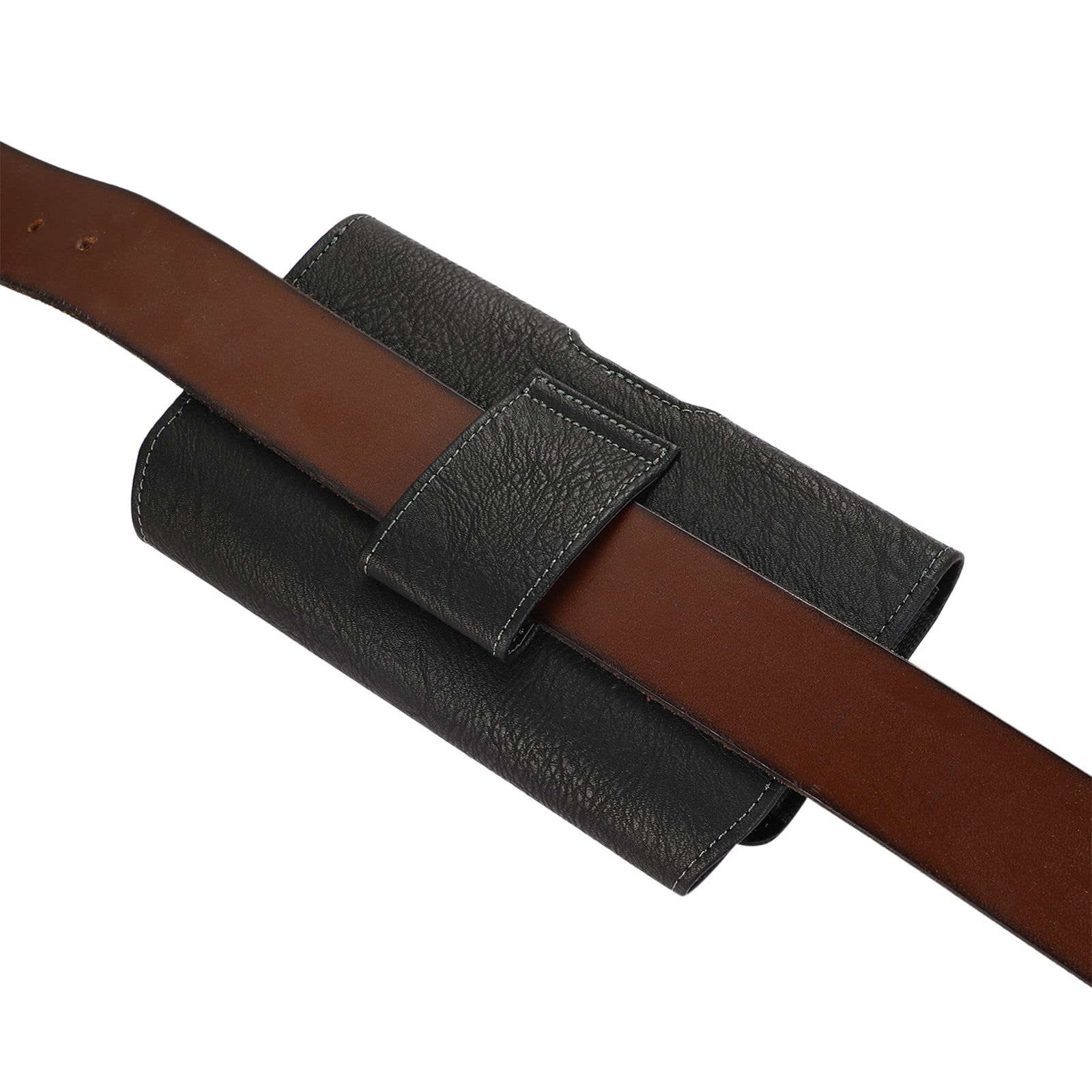 5 Inch Magnetic Waist Pouch Horizontal Style PU Phone Carrying Case