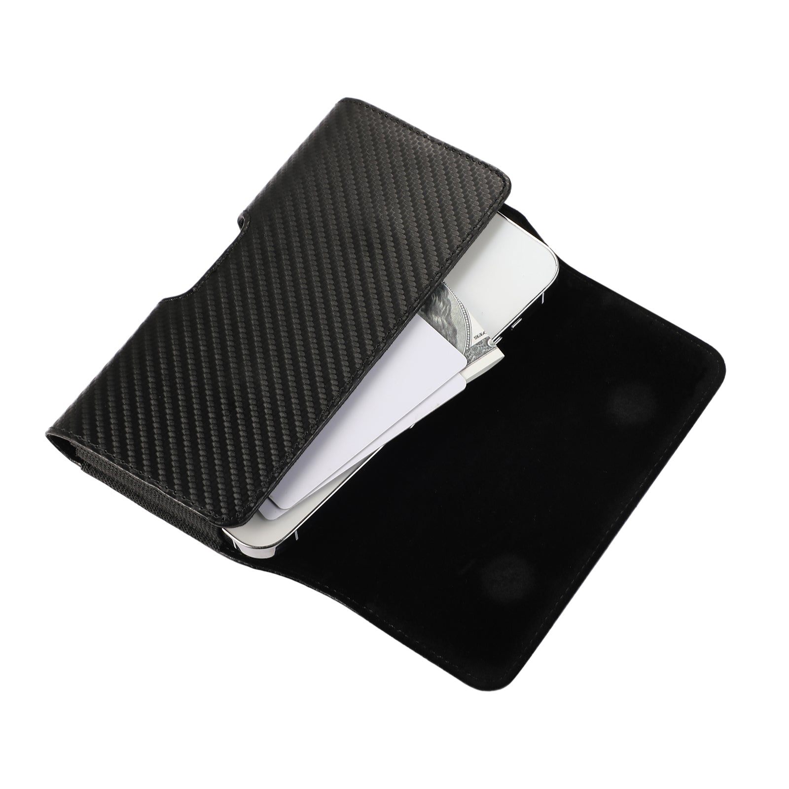 Universal Horizontal Leather Case Fits 7.0 inch Phone Belt Pouch Holster with Magnetic Closure