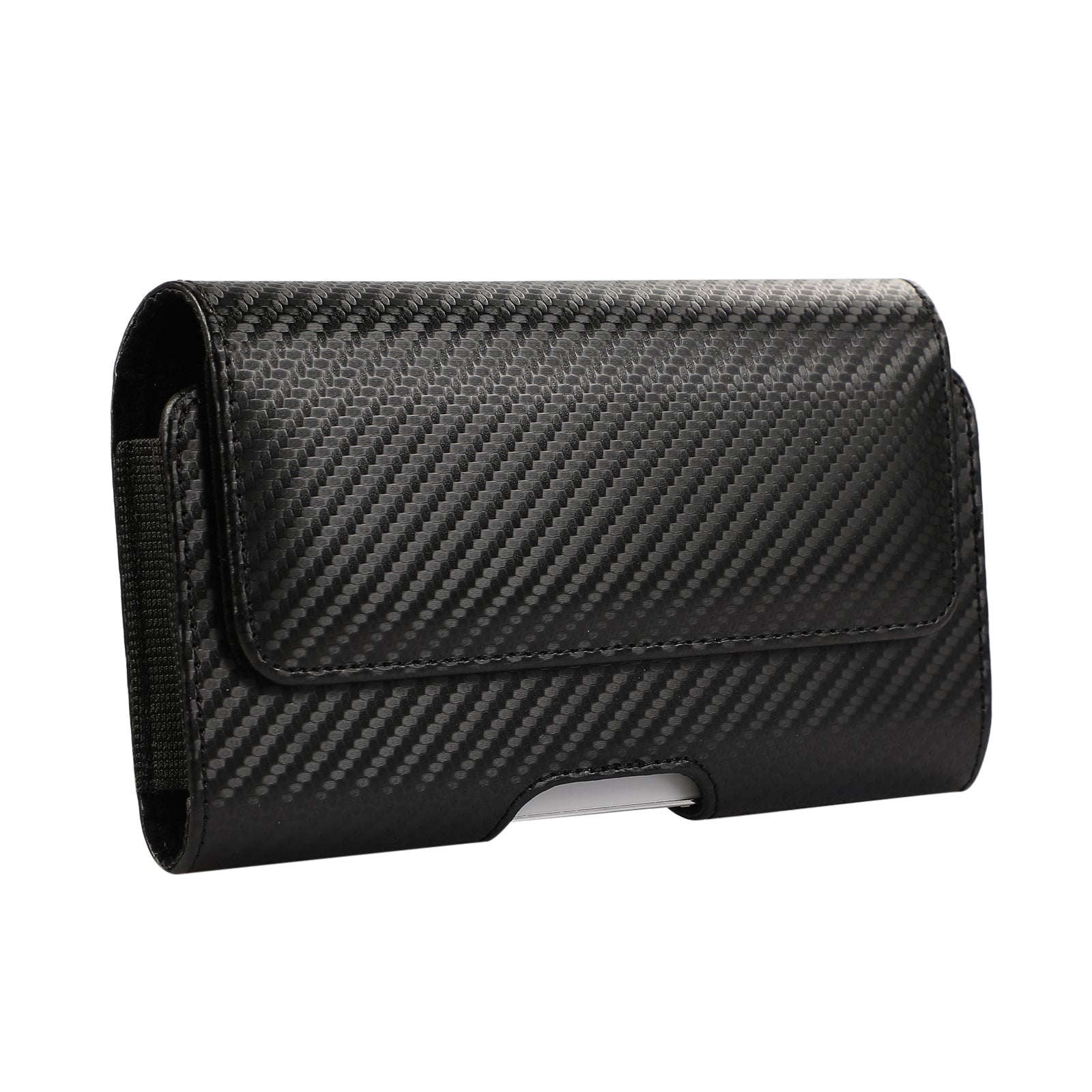 Leather Holster Fits 6.7 inch Phone Horizontal Cell Phone Holder with Rotating Belt Clip