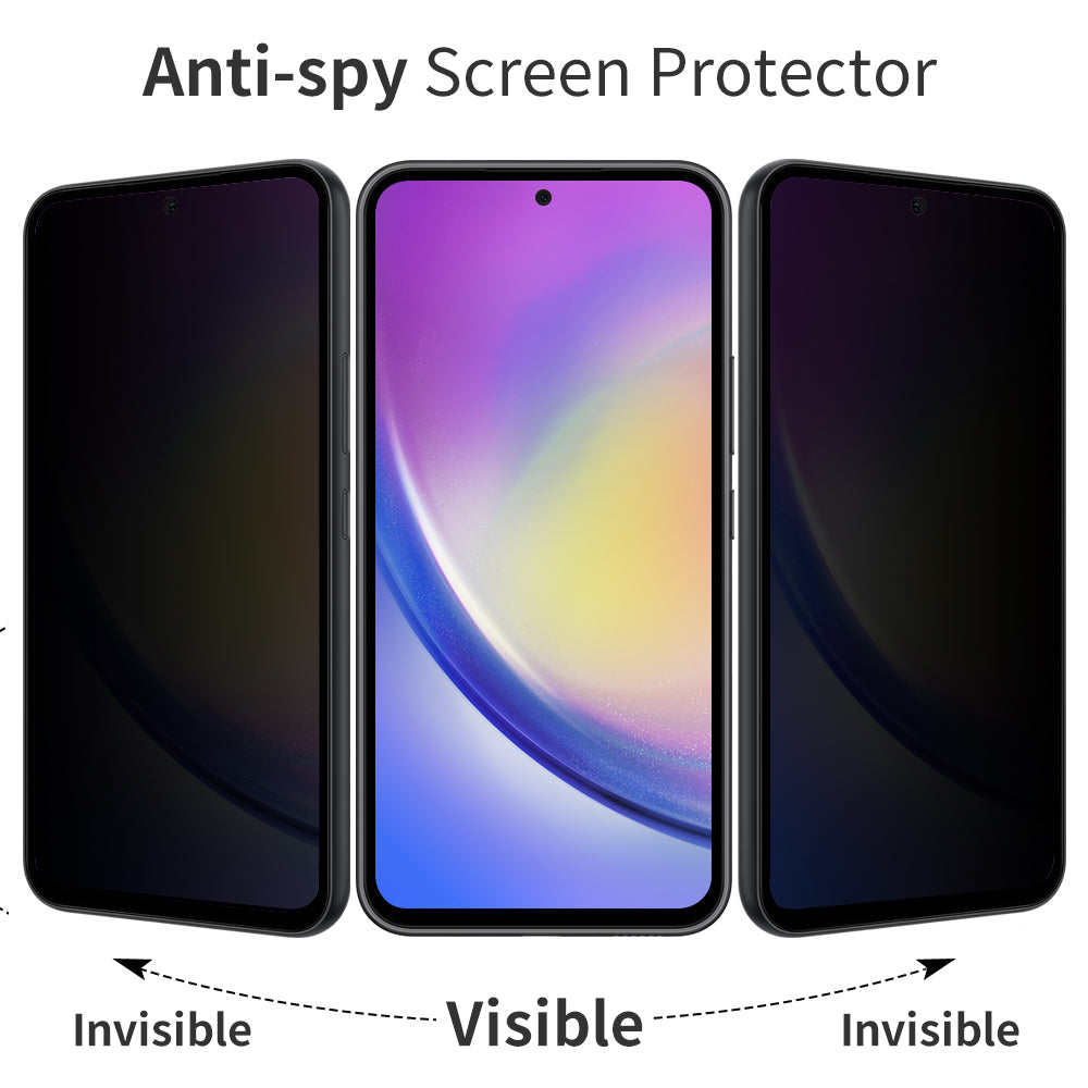 NORTHJO A+ For Samsung Galaxy A35 5G 28 Degree Anti-Spy Film 0.3mm 2.5D Silk Printing Screen Protector