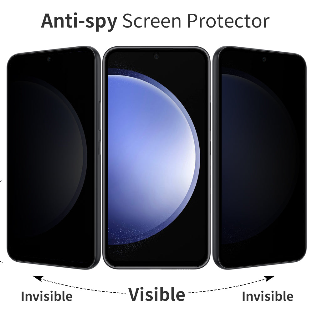 NORTHJO A+ For Samsung Galaxy S23 FE Anti-Spy Screen Protector Full Glue 0.3mm 2.5D 9H Film