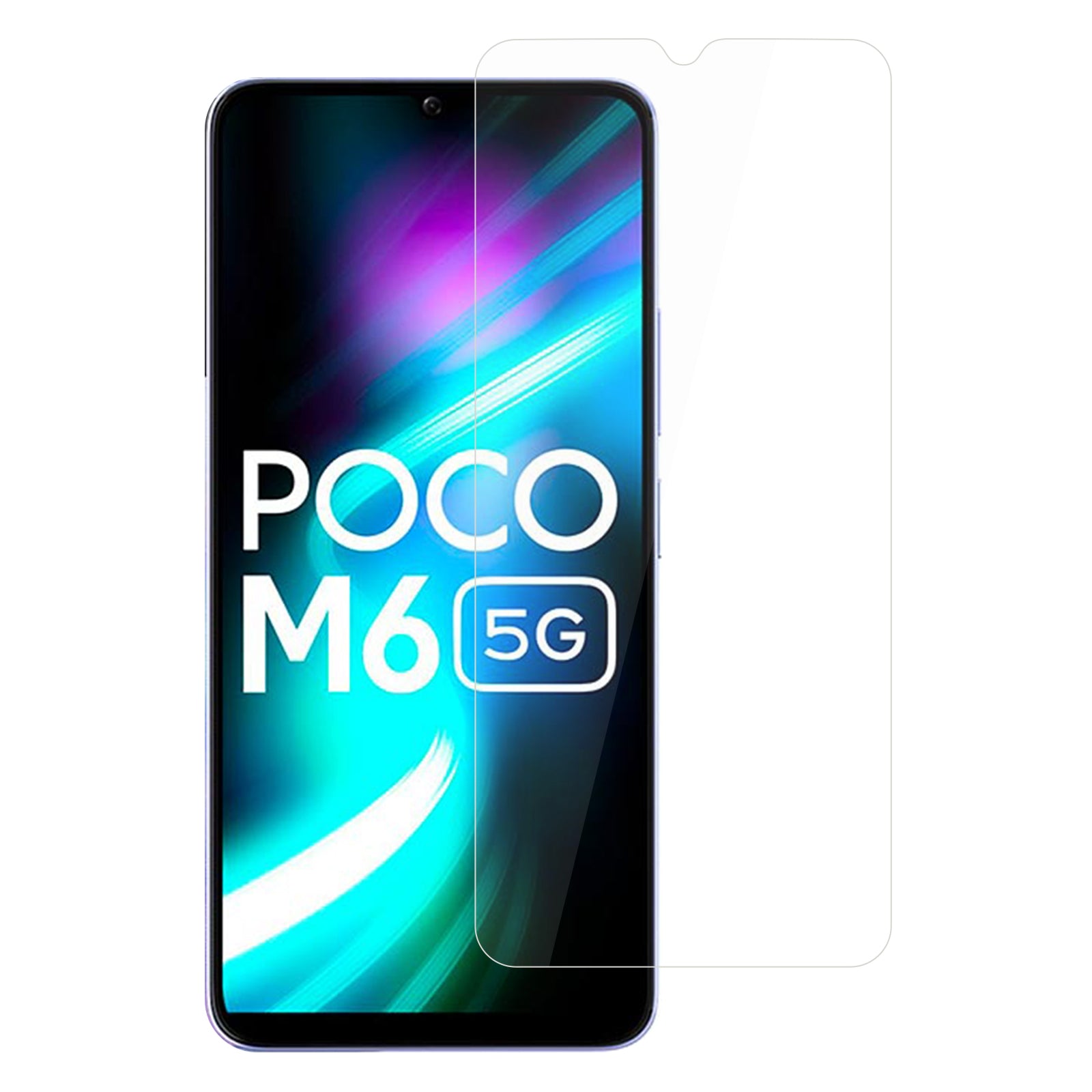 Screen Protector for Xiaomi Poco M6 5G 0.25 Arc Edge HD Clear Tempered Glass Film