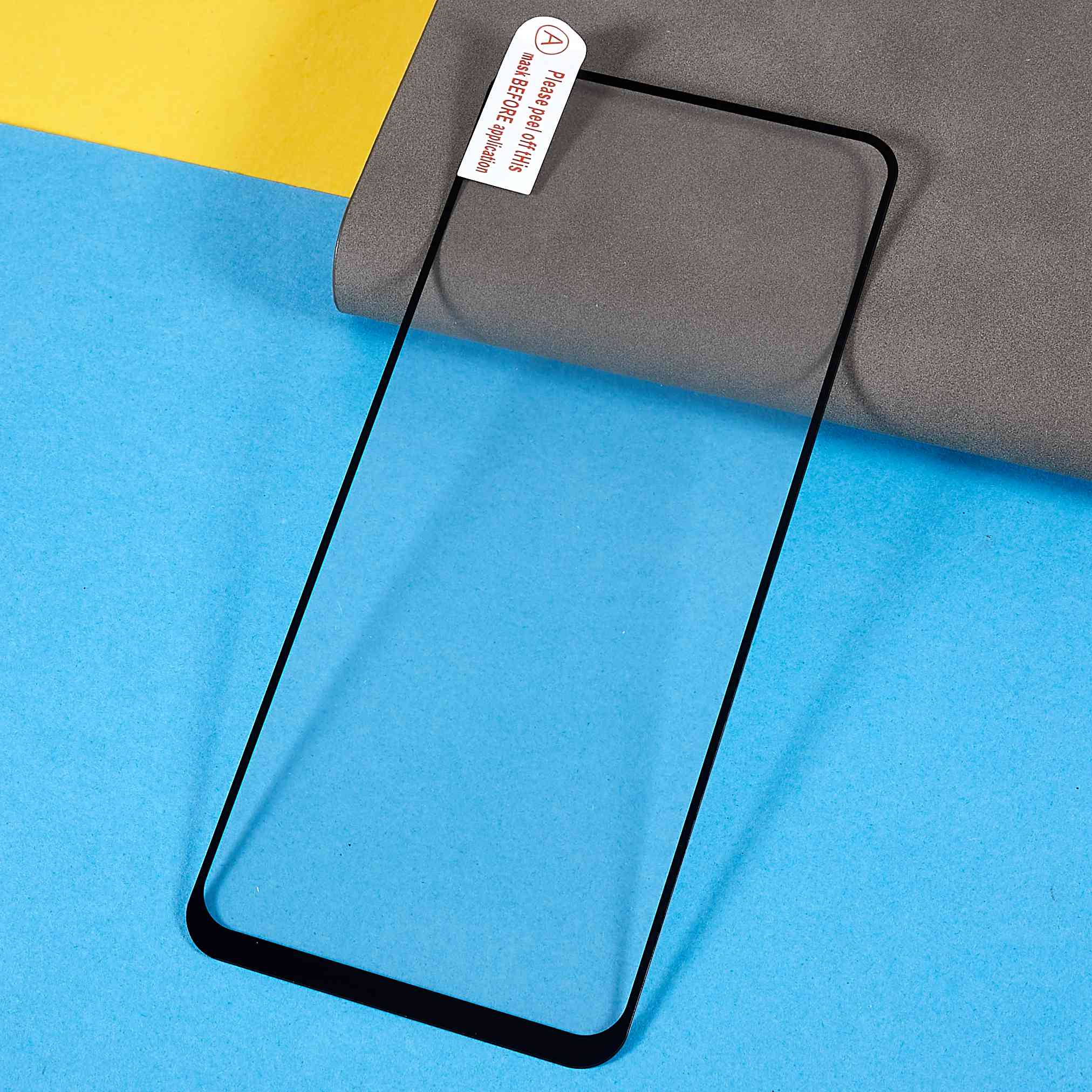 For Realme C67 5G Full Screen Protector Black Edge Silk Printing Tempered Glass