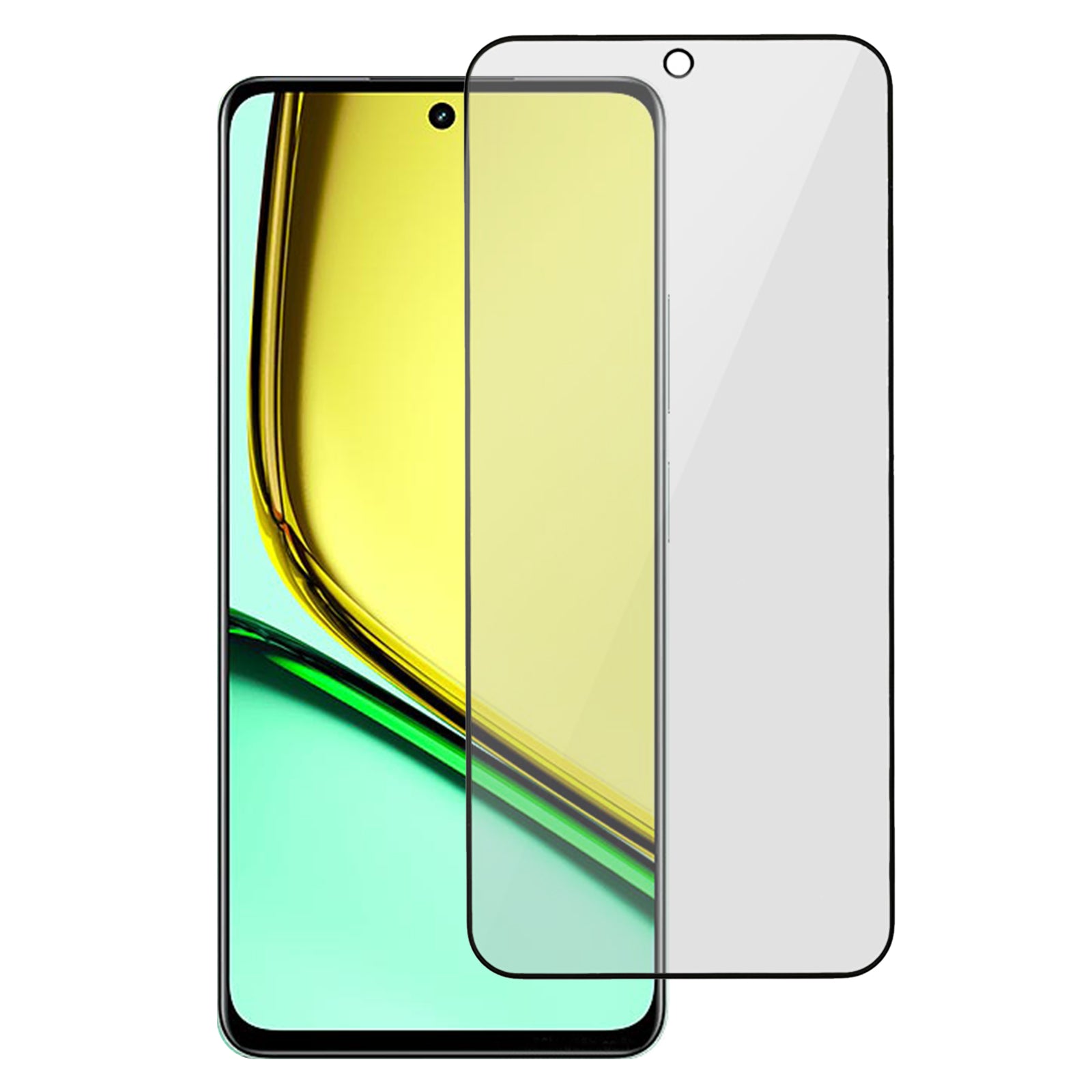 For Realme C67 5G Privacy Protection Screen Protector Tempered Glass Silk Printing Anti-Spy