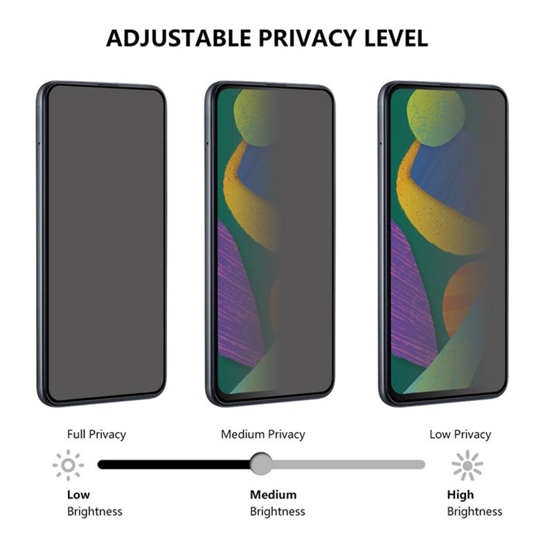 For Realme C67 5G Privacy Protection Screen Protector Tempered Glass Silk Printing Anti-Spy