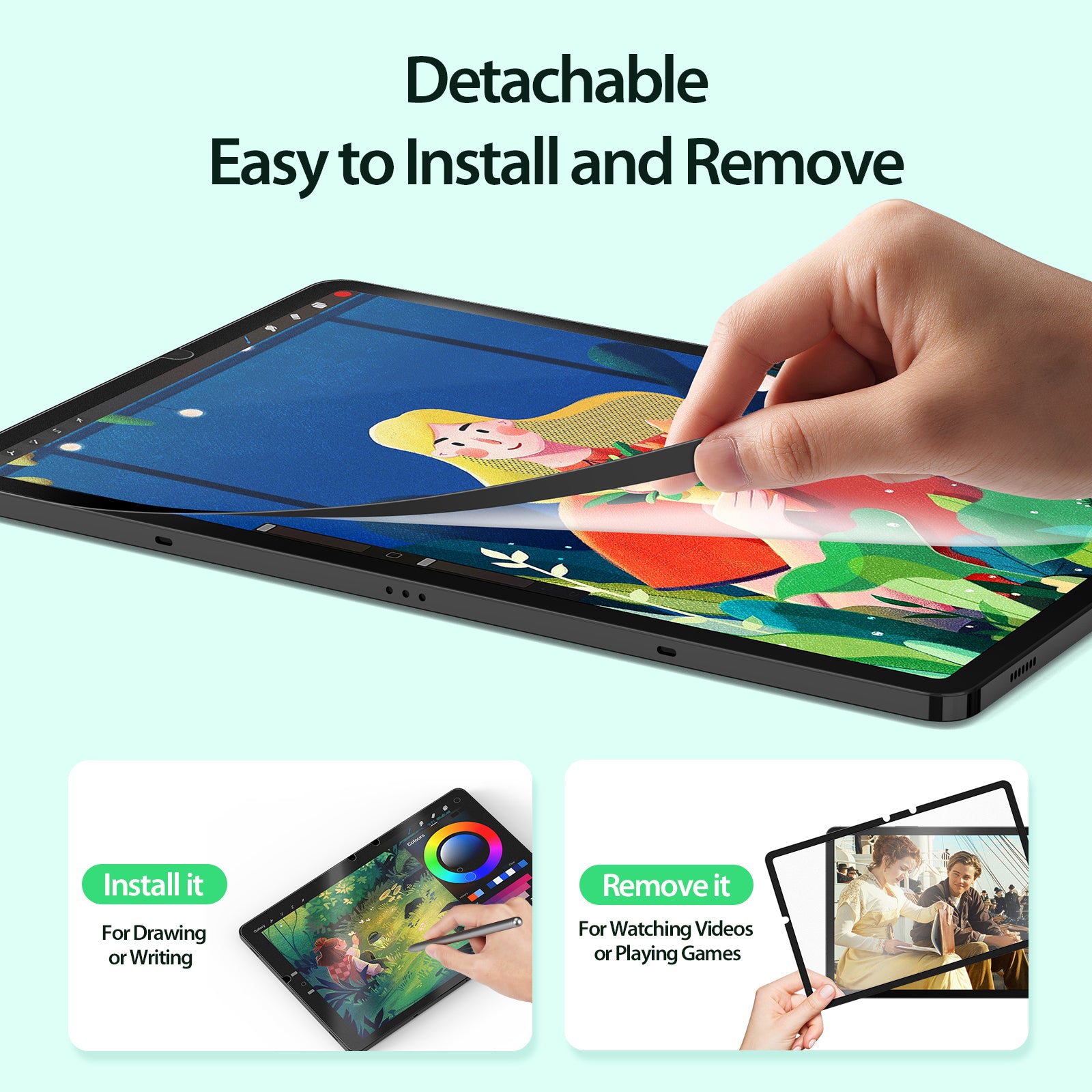 DUX DUCIS Naad Series for Samsung Galaxy Tab S9 / S8 / S7 PET Film Detachable Paperfeel Screen Protector