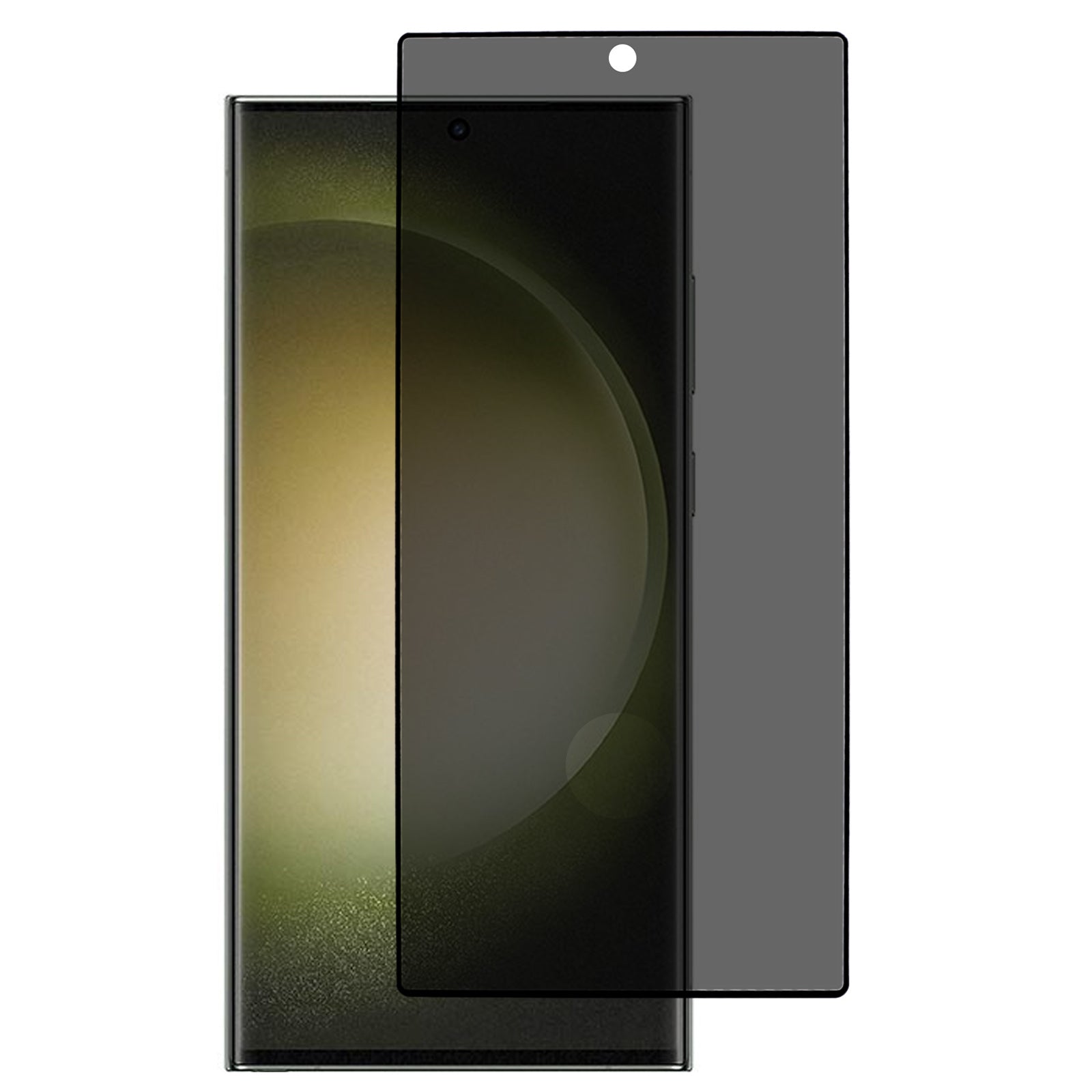 For Samsung Galaxy S24 Ultra Privacy Screen Protector Tempered Glass Film Fingerprint Unlock Side Glue