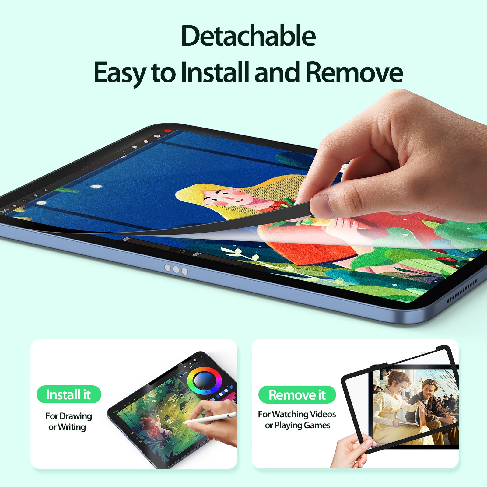 DUX DUCIS Naad Series for iPad 10.9 (2022) Paper-Feel Screen Protector PET Film Reusable Matte Finish