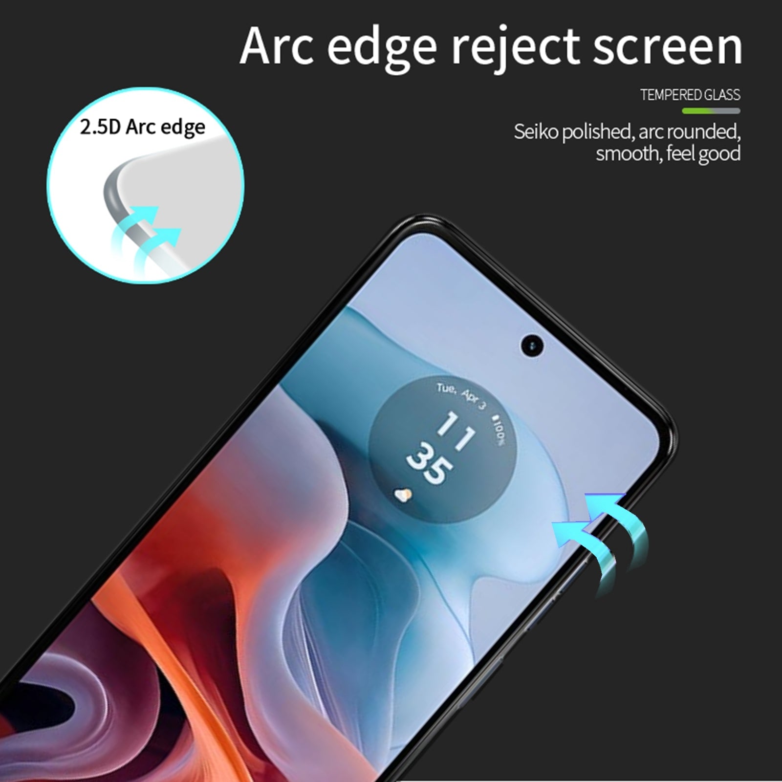 PINWUYO JK Tempered Glass Film Series-2 for Motorola Moto G34 5G Screen Protector Anti-explosion
