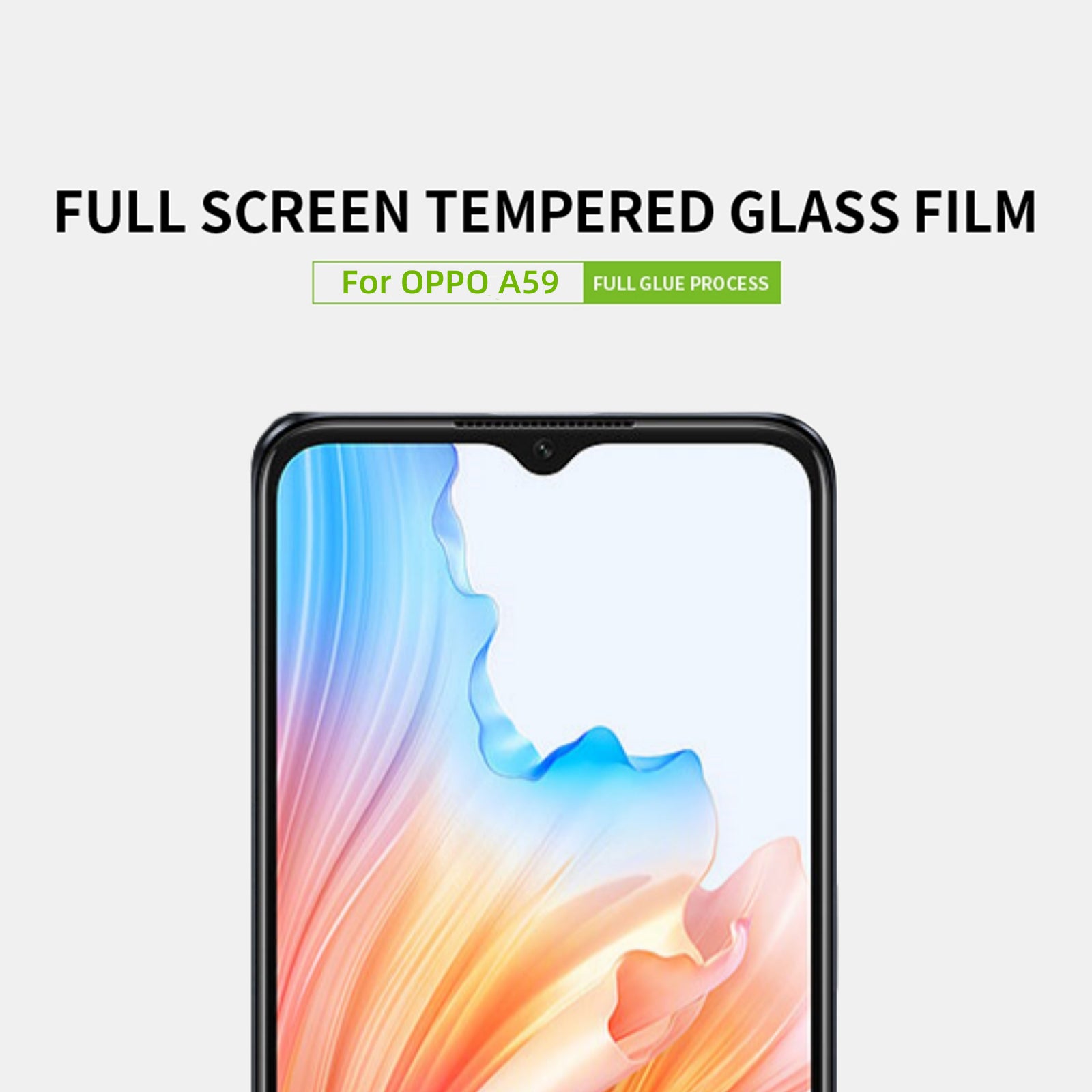 PINWUYO JK Tempered Glass Film Series-2 for Oppo A59 5G Full Glue Full Screen Protector Guard