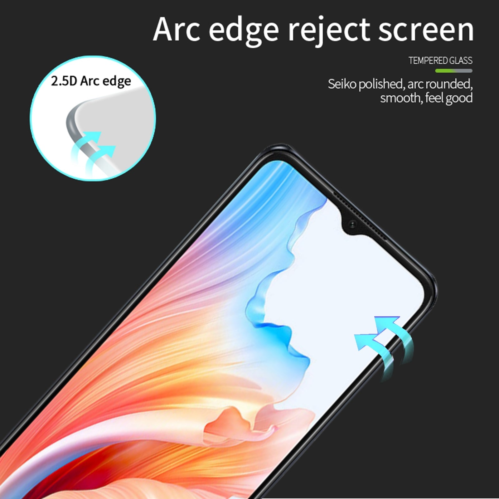 PINWUYO JK Tempered Glass Film Series-2 for Oppo A59 5G Full Glue Full Screen Protector Guard