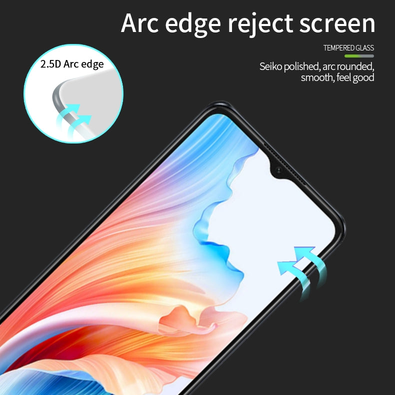 MOFI For Oppo A59 5G JK Tempered Glass Film Series-1 Screen Guard Protector Full Glue Full Coverage
