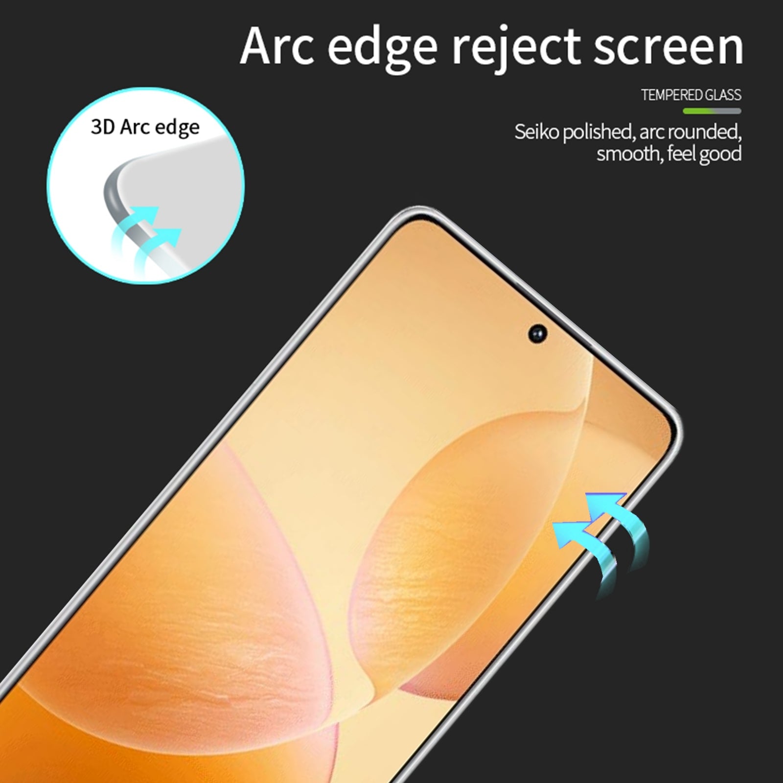 MOFI JK 3D Tempered Glass Film-1 for Xiaomi Redmi K70E 5G / Poco X6 / Poco X6 Pro 5G Curved HD Full Screen Protector