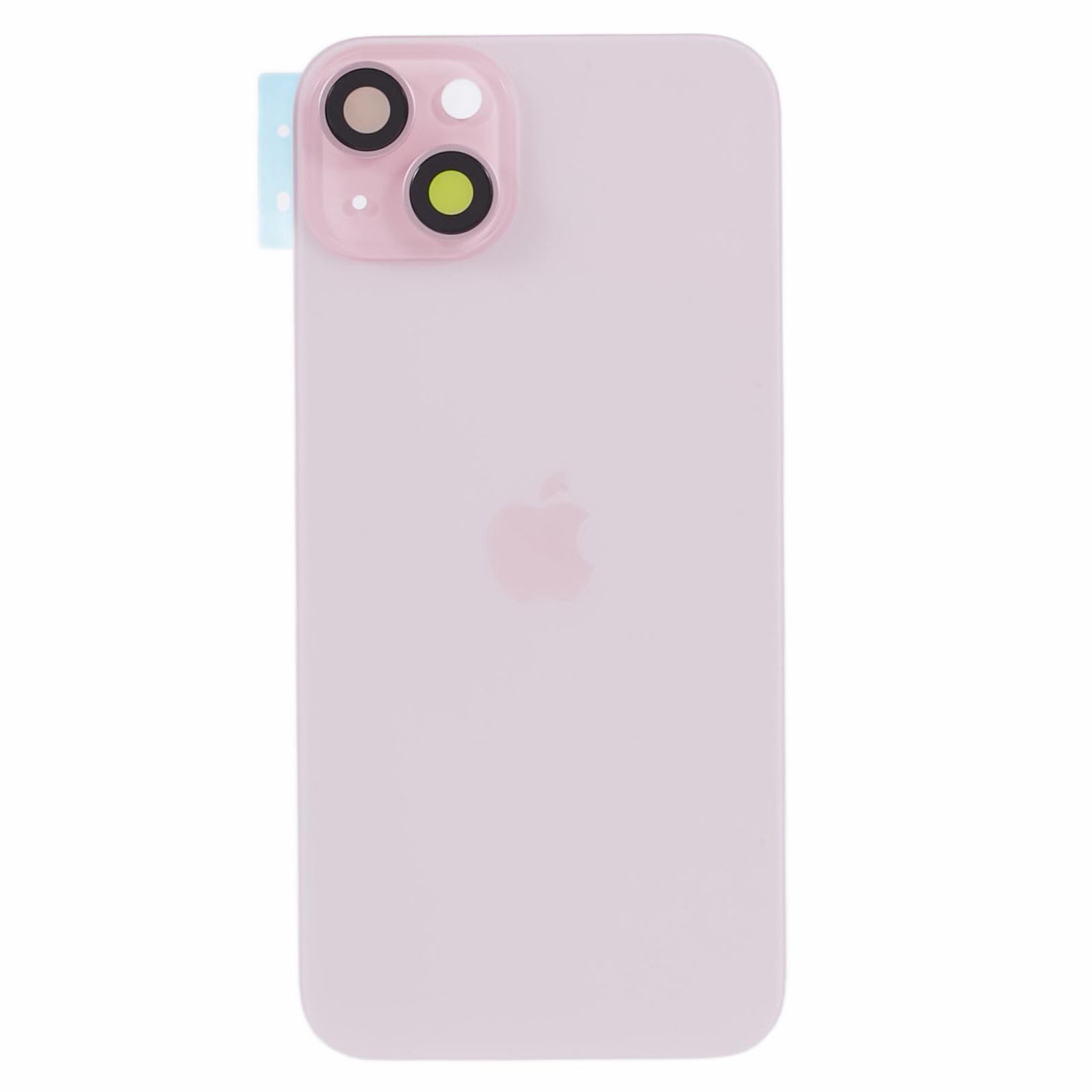 For iPhone 15 Battery Housing with Bracket + Camera Lens Cover Replacement Part