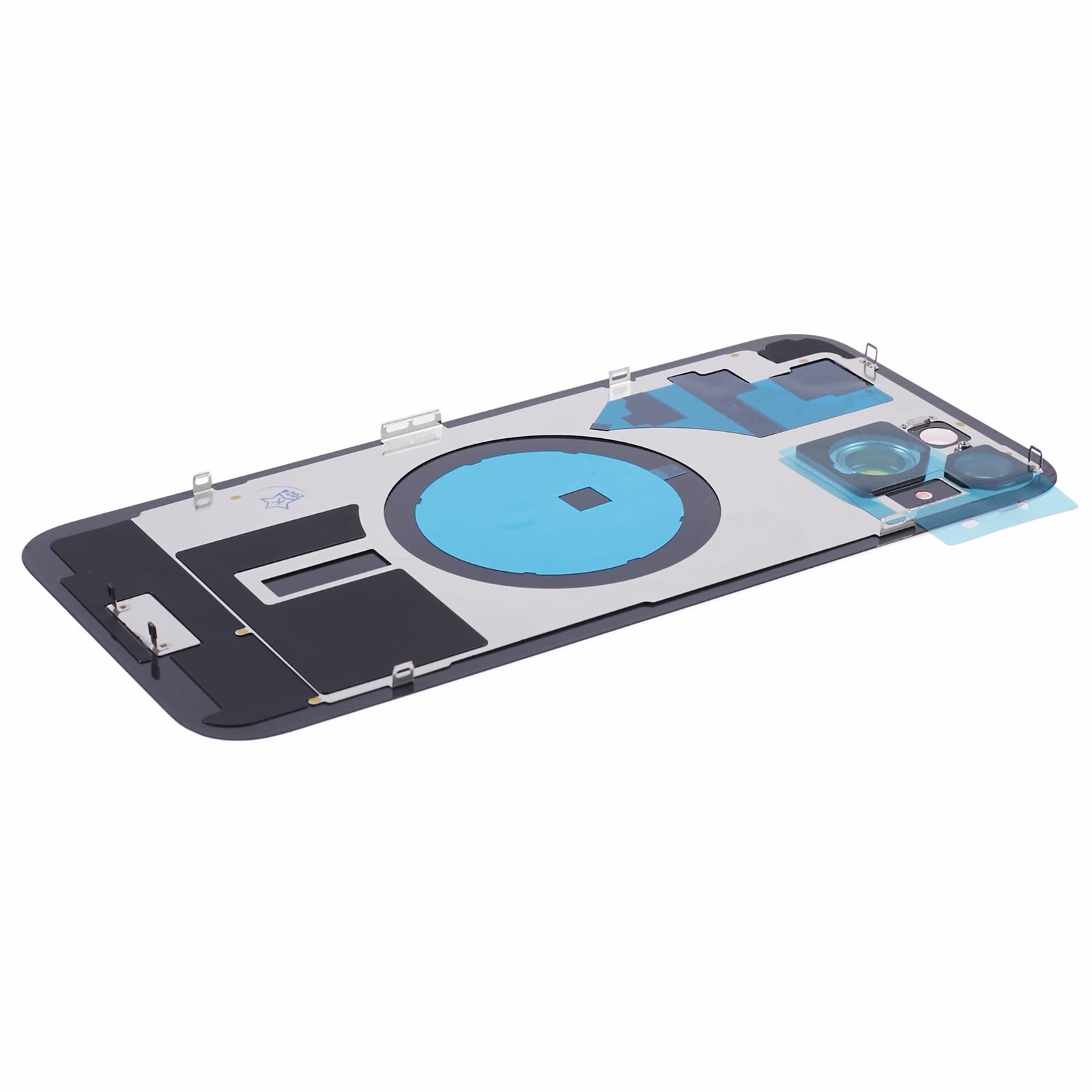 For iPhone 15 Battery Housing with Bracket + Camera Lens Cover Replacement Part