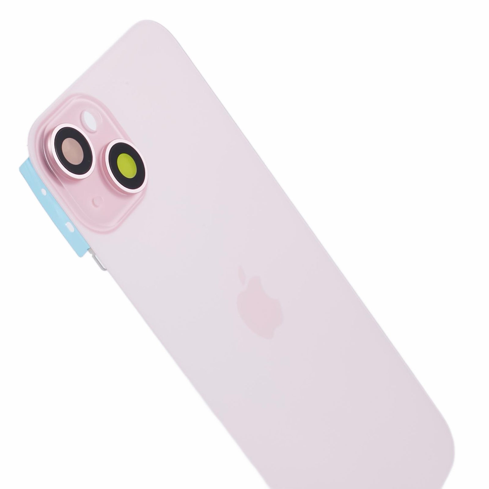 For iPhone 15 Battery Housing with Bracket + Camera Lens Cover Replacement Part