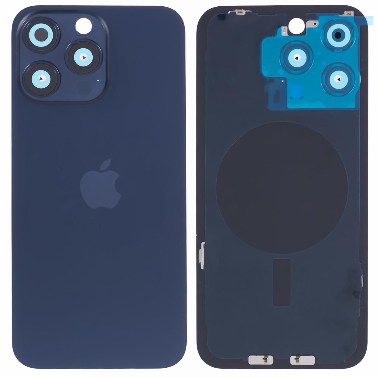 For iPhone 15 Pro Max Battery Housing with Bracket + Camera Lens Cover Replacement Part