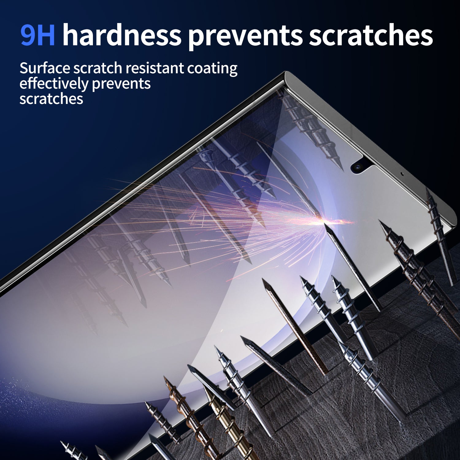 For Samsung Galaxy S23 Screen Protector 2Pcs Fingerprint Unlock Film with 2Pcs Camera Lens Protector