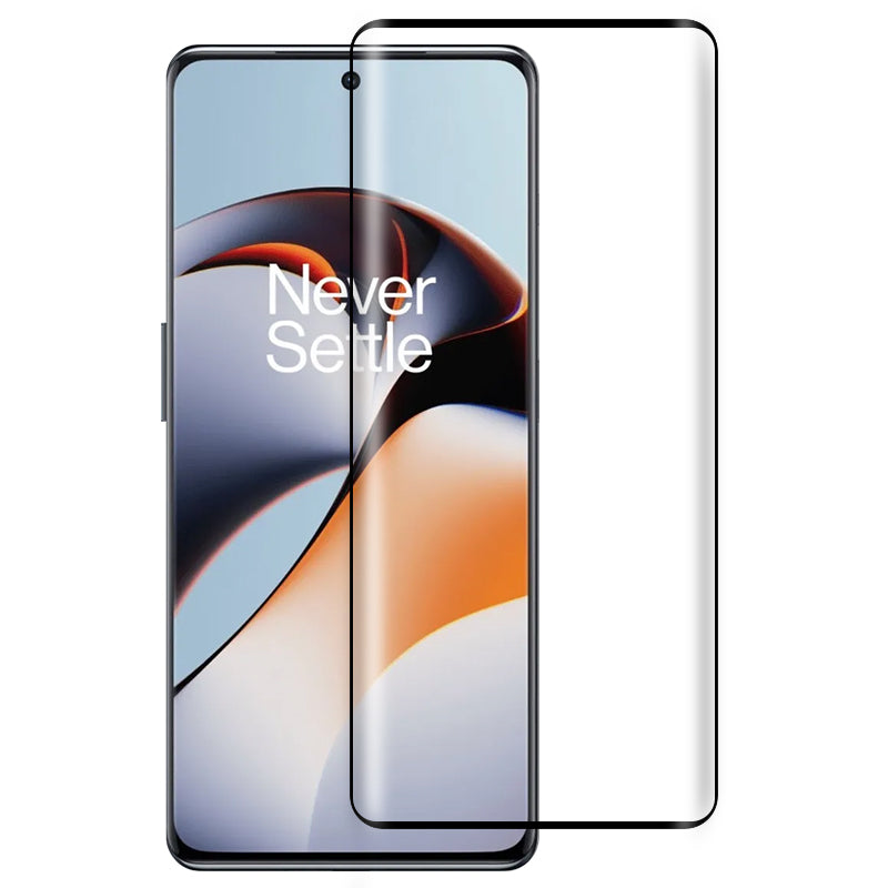 For OnePlus 12R 5G / Ace 3 5G Screen Protector Side Glue Tempered Glass Film Full Cover (3D Curved)