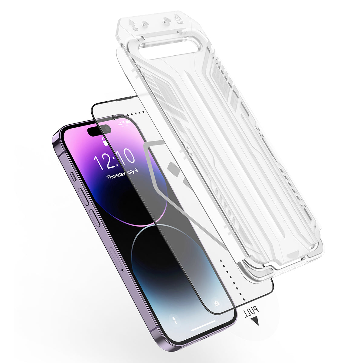 WIWU SQ-005 For iPhone 15 Tempered Glass Screen Protector 2.5D Silk Printing HD Phone Film with Tools