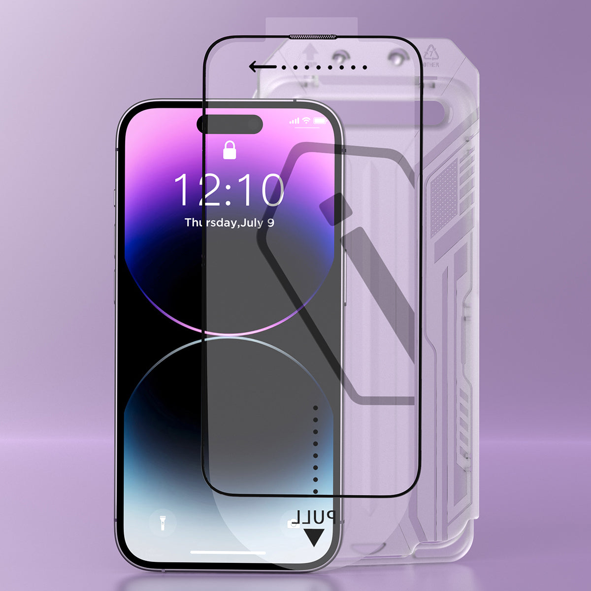 WIWU SQ-005 For iPhone 15 Tempered Glass Screen Protector 2.5D Silk Printing HD Phone Film with Tools