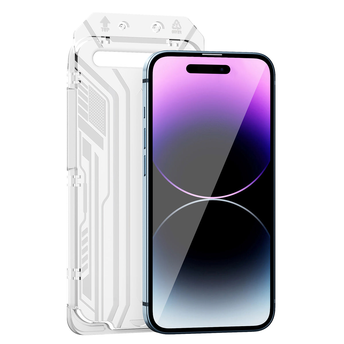 WIWU SQ-005 For iPhone 15 Pro Max Tempered Glass Screen Film 2.5D Silk Printing HD Screen Protector with Tools