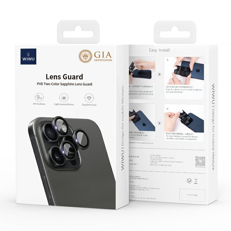 WIWU LG-003 For iPhone 15 Pro Rear Lens Protector Anti-Scratch Camera Lens Film