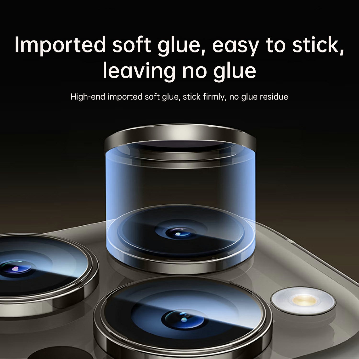 WIWU LG-004 1 Set For iPhone 15 Pro AR Tempered Glass PVD Aluminum Alloy Frame Lens Protector