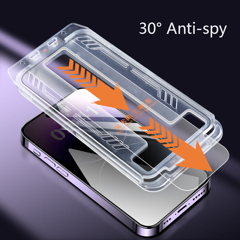 For iPhone 15 Anti-Spy Screen Protector Full Coverage Tempered Glass Film with Auto Alignment Tool