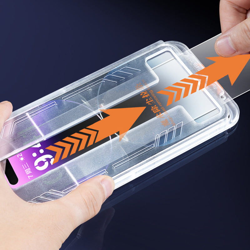 For iPhone 15 Anti-Spy Screen Protector Full Coverage Tempered Glass Film with Auto Alignment Tool
