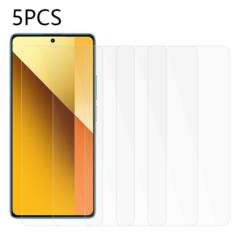 5PCS For Xiaomi Redmi Note 13 5G Screen Protector 2.5D Tempered Glass Film 0.3mm Crystal Clarity