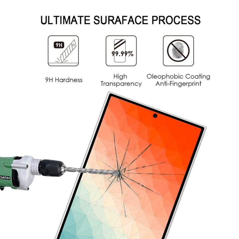 25Pcs For Samsung Galaxy S24+ Full Screen Protector Silk Printing (Fingerprint Unlock)