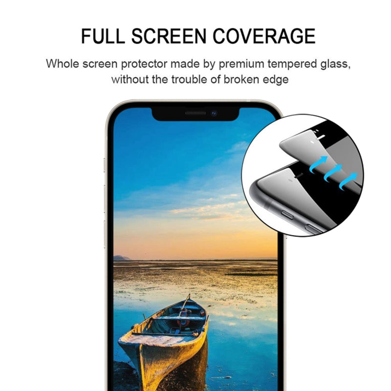 25Pcs For iPhone 13 Medium Alumina Glass Screen Protector Silk Printing Film