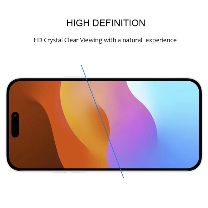 25Pcs For iPhone 15 Pro Max Screen Protector Silk Printing HD Clear Film Secondary Hardening