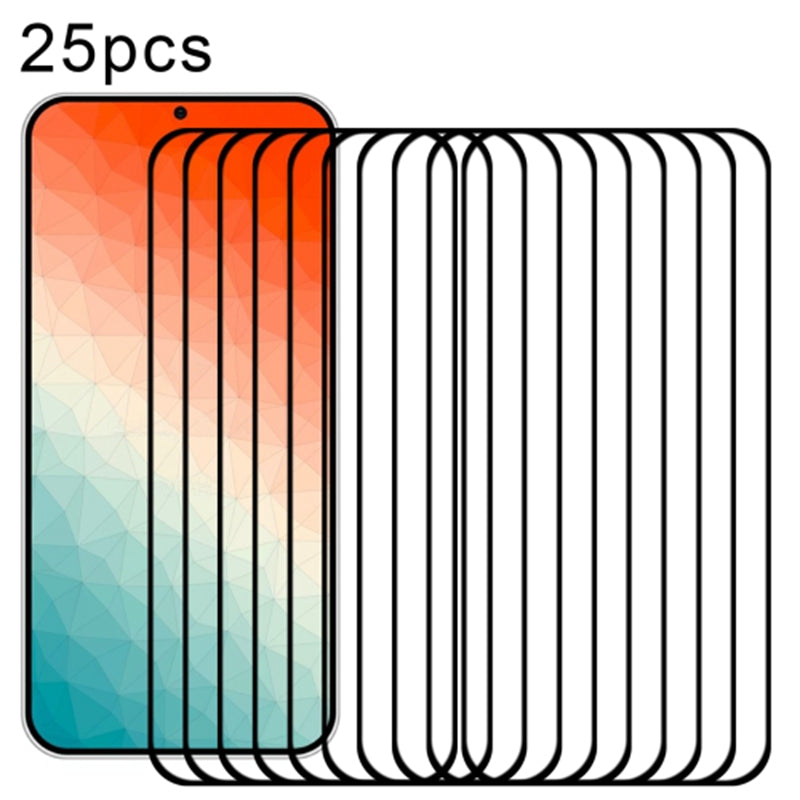 25Pcs For Samsung Galaxy S24 Silk Printing Screen Protector Anti-explosion (Fingerprint Unlock)