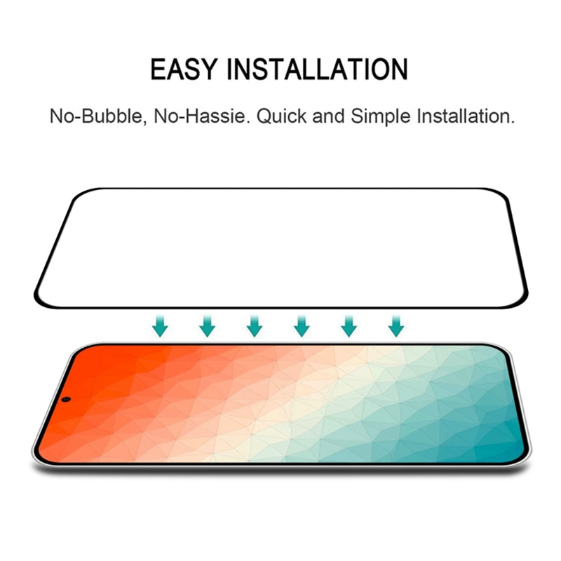 25Pcs For Samsung Galaxy S24 Silk Printing Screen Protector Anti-explosion (Fingerprint Unlock)