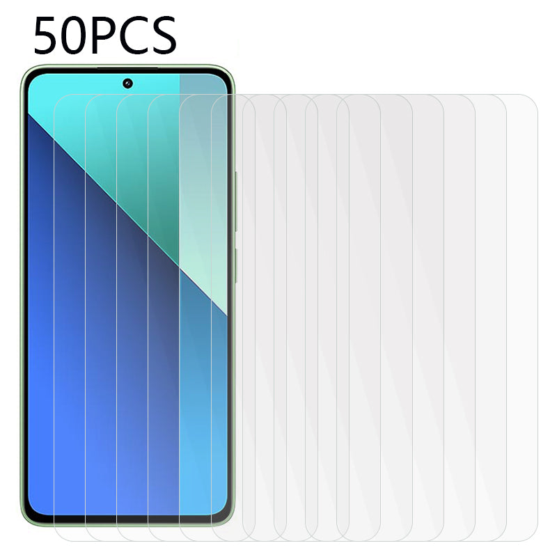 50PCS For Xiaomi Redmi Note 13 4G Tempered Glass Screen Protector 0.3mm 2.5D Anti-explosion